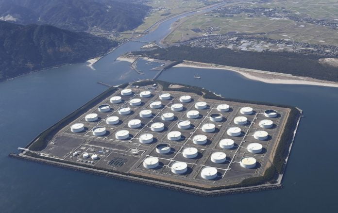 Shibushi national oil storage station, Japan (Kyodo)